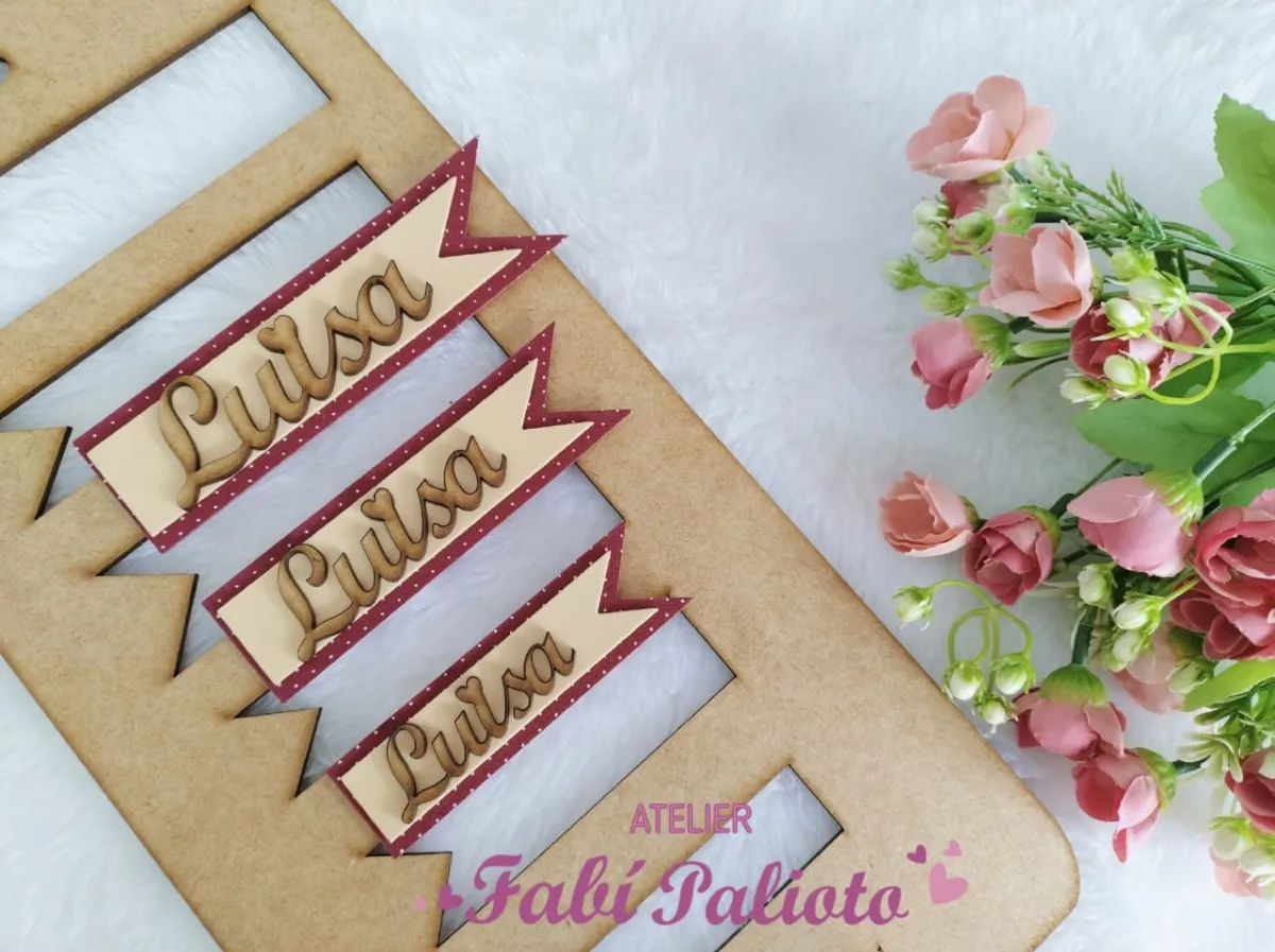 G1.574  Gabarito de Moldes  em MDF Plaquinhas Fofas 1