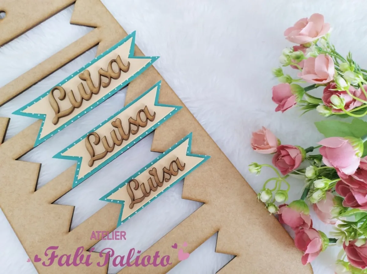 G1.575  Gabarito de Moldes  em MDF Plaquinhas Fofas 2