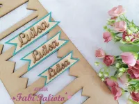 G1.575  Gabarito de Moldes  em MDF Plaquinhas Fofas 2