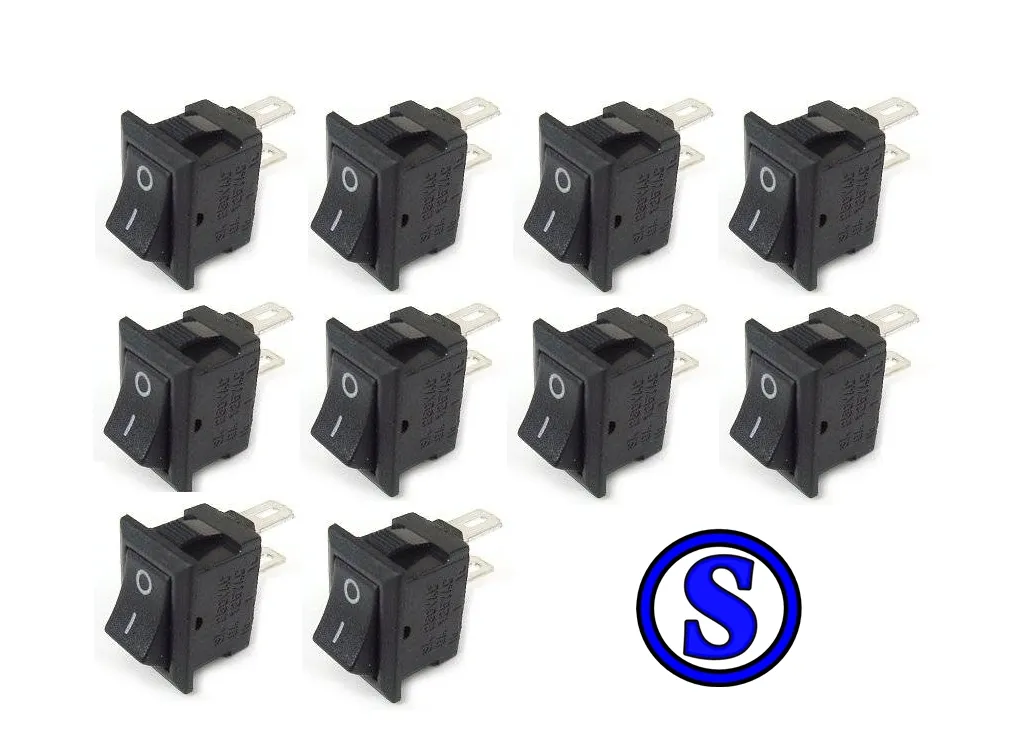 interruptor do tipo campainha botão , gangorra, chave,  10 peças 