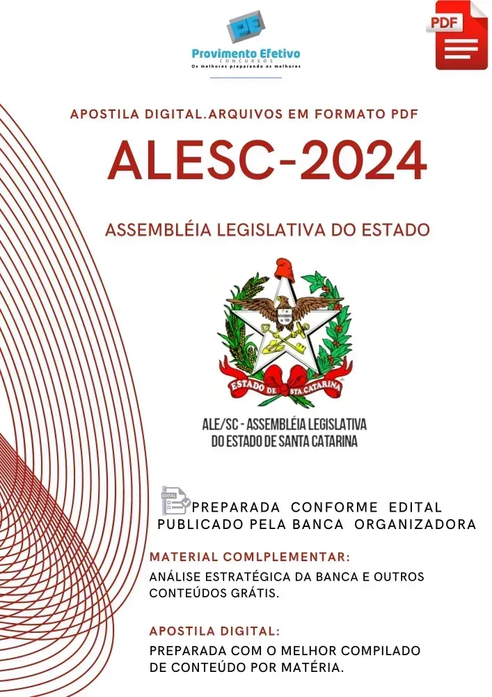 Apostila ALESC  Médico 2024 Imagem