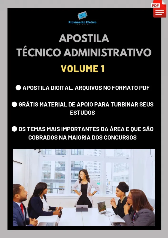 Apostila do Técnico Administrativo Volume 1 - Concursos Técnico Administrativo Imagem