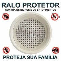 Tela para Ralo Protetor Contra Insetos Dengue Barata Rato Escorpião 15cm Branco - Foto 3