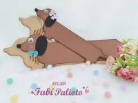 G1.582  Gabarito de Moldes  em MDF  Marca Página Salsicha - Foto 3