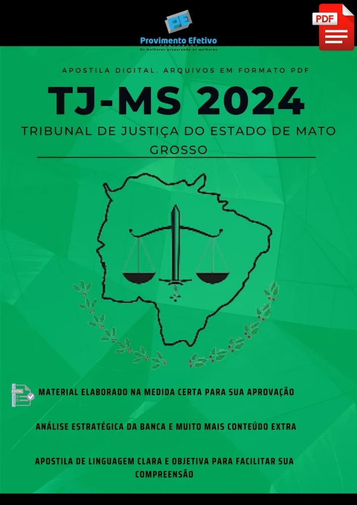 Apostila TJ MS Analista Judiciário Área Fim 2024 Imagem
