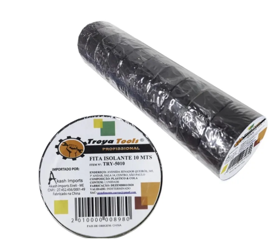 Fita Isolante Anti Chama Isoflex 19mm X 10m C/ 10 Unidades Imagem
