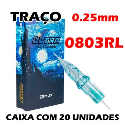Cartucho WJX ULTRA TRAÇO 0803RL 0.25mm - CAIXA 20 UNIDADES