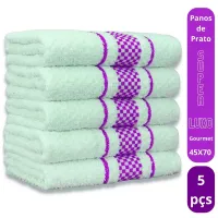 Kit 5 Pano de Prato Super Luxo Atoalhado Premium Gourmet Beka - Foto 6