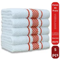 Kit 5 Pano de Prato Super Luxo Atoalhado Premium Gourmet Beka - Foto 8