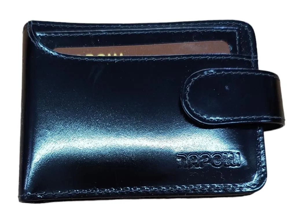 Carteira Couro Masculina Napolli Preto Verniz 1231
