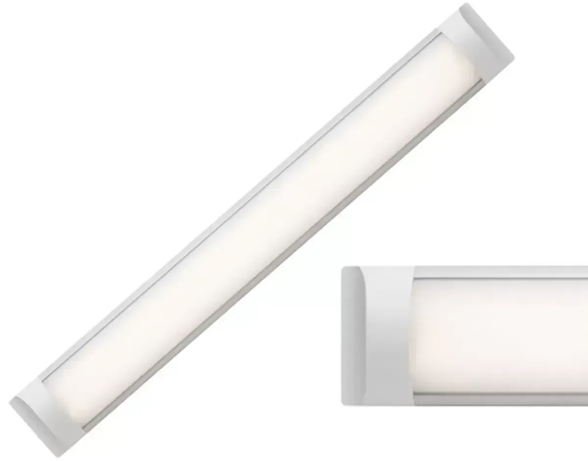 Luminária Tubular Sobrepor Led Slim 72w Branco Frio 240cm Imagem