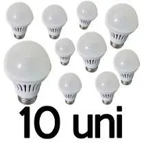 Kit 10 Lâmpada Led Bulbo 9 Watts    