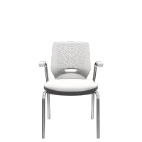 Kit com 2 unidades Cadeira de Aproximação Beezi 4 pés Estrutura Cromada e Braços Fixos - Foto 5