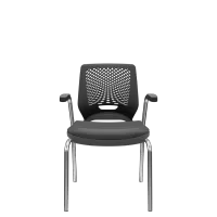 Kit com 2 unidades Cadeira de Aproximação Beezi 4 pés Estrutura Cromada e Braços Fixos - Foto 6