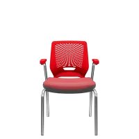 Kit com 2 unidades Cadeira de Aproximação Beezi 4 pés Estrutura Cromada e Braços Fixos - Foto 10