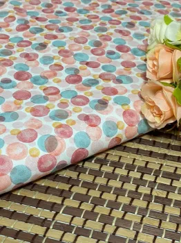 tecido Tricoline Digital bolhas color