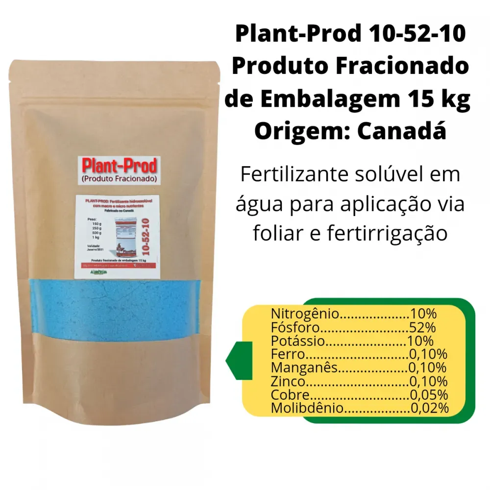 Adubo Para Floração Plant Prod NPK 10-52-10 - 500 g Imagem