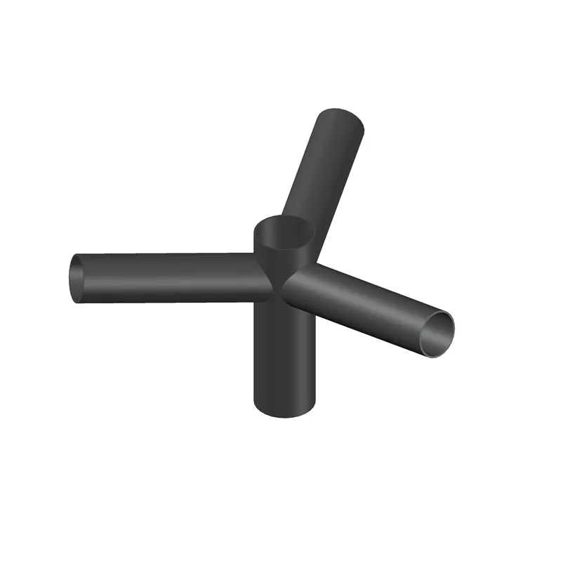 Suporte de Aço para 3 Luminárias Públicas Acabamento preto (TOPOCOM 60MM) Imagem