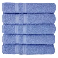 Kit 5 Toalhas Super Grossa Felpuda e Macia 100% Algodão 80x150cm Beka Luxo Azul - Foto 2