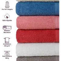 Kit 5 Toalhas Super Grossa Felpuda e Macia 100% Algodão 80x150cm Beka Luxo Cinza - Foto 3