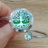 Pulseira Difusora de Óleos Essenciais Relicário Para AROMATERAPIA ÁRVORE DA VIDA - P002 - Foto 5