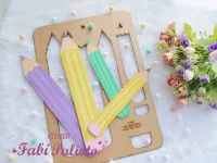 G1.584  Gabarito de Moldes  em MDF  Marca Página Lápis - Foto 2