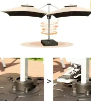 OMBRELONES LATERAL BELIZE 3m de diâmetro (BASE OPCIONAL) - Foto 13