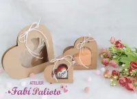 G1.587  Gabarito de Moldes  em MDF  Love  Caixinha P - M - G - Foto 3