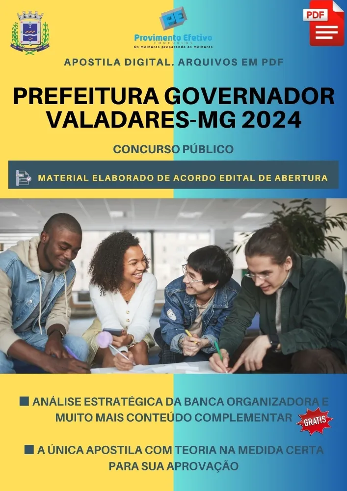  Apostila Prefeitura Governador Valadares MG Agente Endemias Imagem
