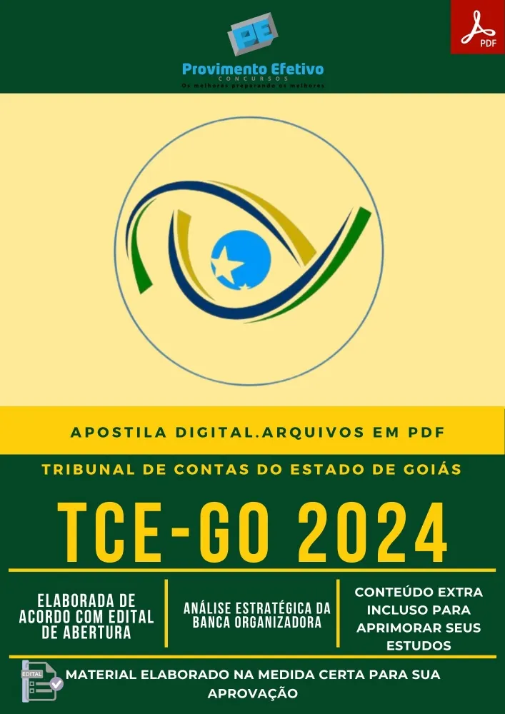 Apostila TCE GO Ano 2024 Controle Externo Analista Controle Externo