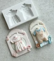 Molde de Silicone Roupinhas de Baby