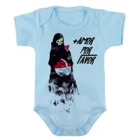 Body Bebê roupa Nenê mais amor por favor caveira morte - Foto 5