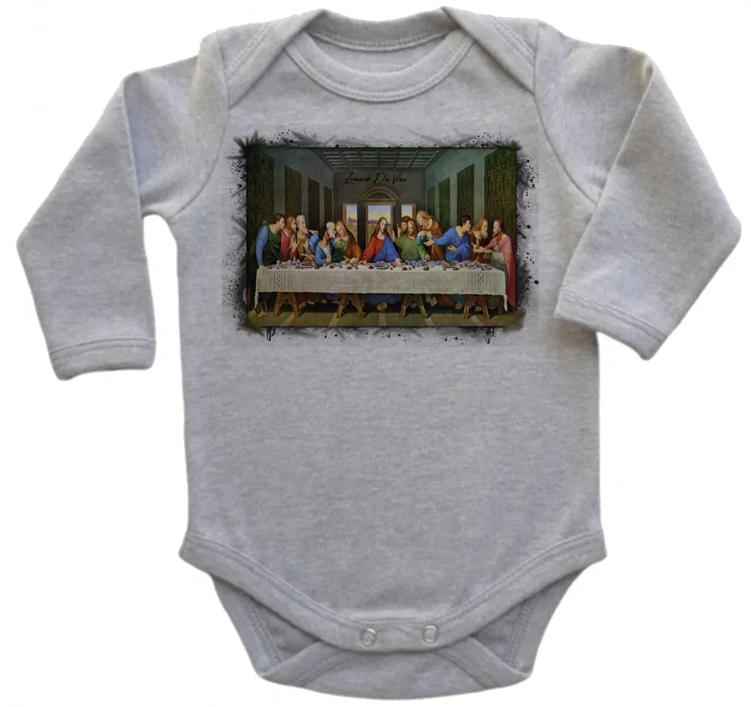 Body Bebê Infantil A última ceia Leonardo Da Vinci Imagem