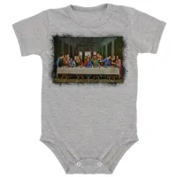 Body Bebê Infantil A última ceia Leonardo Da Vinci - Foto 6