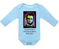 Body Bebê Infantil Abraham Lincoln presidente EUA - Foto 2