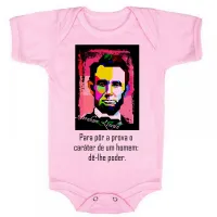 Body Bebê Infantil Abraham Lincoln presidente EUA - Foto 7