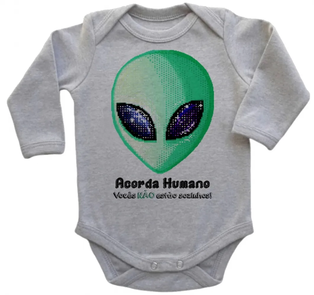 Body Bebê Infantil Acorda Humano Alien ET