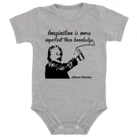 Body Bebê Infantil Albert Einstein gênio física - Foto 6