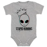 Body Bebê Infantil Alien et stupid humans extraterrestre - Foto 6