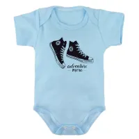 Body Bebê Infantil All Star tenis black - Foto 5