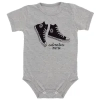 Body Bebê Infantil All Star tenis black - Foto 6