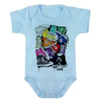 Body Bebê Infantil All Star Tênis pilha - Foto 2