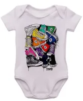 Body Bebê Infantil All Star Tênis pilha - Foto 5