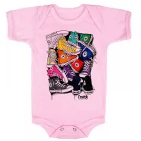 Body Bebê Infantil All Star Tênis pilha - Foto 6