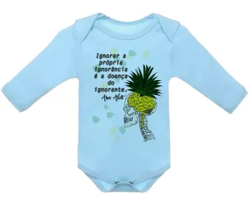 Body Bebê Infantil Amos Alcott ignorância cerebro gado - Foto 2