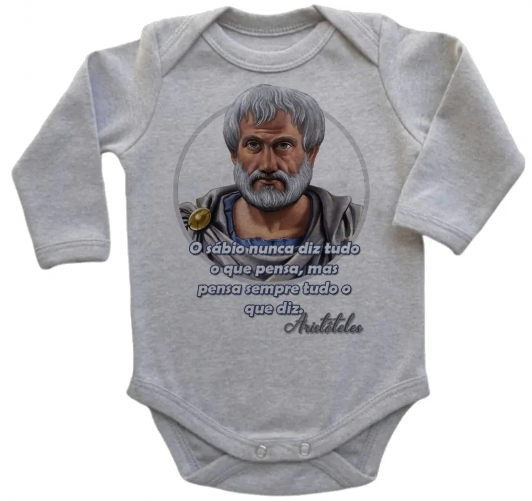 Body Bebê Infantil Aristóteles filósofo grego filosofia Imagem