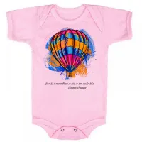 Body Bebê Infantil balão frase Charles Chaplin - Foto 7