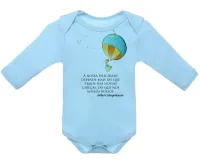Body Bebê Infantil balão menino frase Arthur Schopenhauer - Foto 2