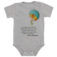 Body Bebê Infantil balão menino frase Arthur Schopenhauer - Foto 6