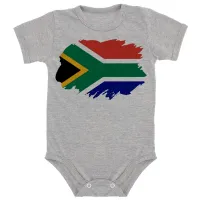 Body Bebê Infantil bandeira Africa do sul - Foto 6